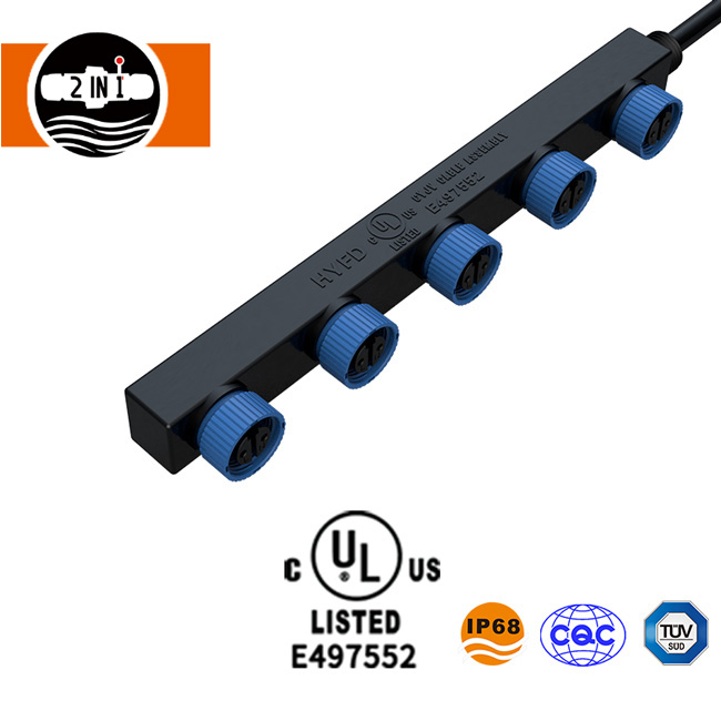 2-poliger F-förmiger wasserdichter Kabelstecker für parallele LED-Beleuchtung