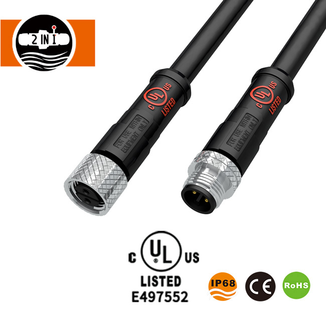 M12 UL wasserdichter Kabelstecker