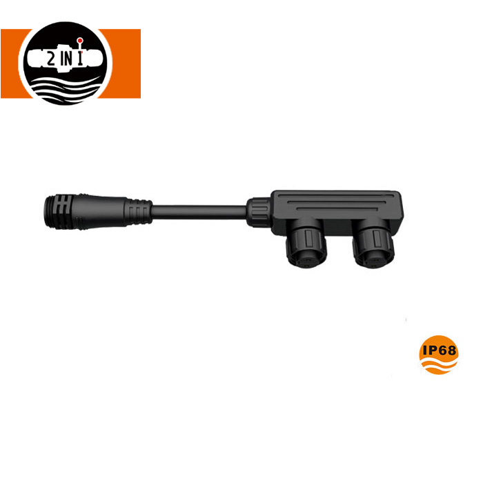 M19 F-Form 3-poliger wasserdichter Stecker mit 2 Ausgängen